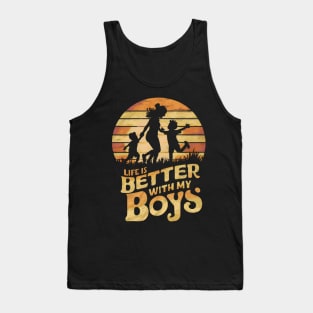 Mom of boys vintage Tank Top